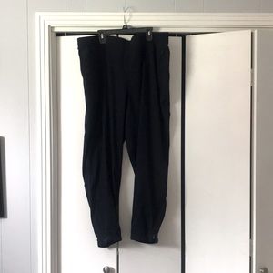 Navy blue stretch tech soft joggers